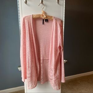 Pink Lace Cardigan